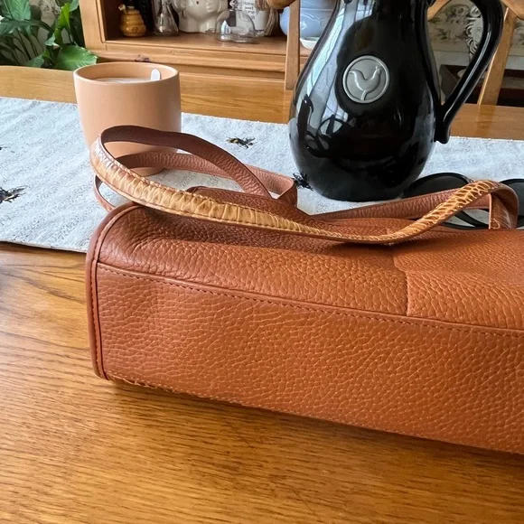 Brighton Croc Embossed Double Handle shoulder bag; Vintage - Picture 5 of 8